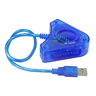 PS2專用轉換器USB一拖二PS2電腦游戲手柄轉接器USB轉PS2手柄接口