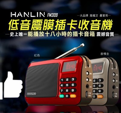 免運刷卡零利率HANLIN-FM309 重低音震膜 插卡MP3 FM收音機 電腦音箱 手電筒 驗鈔燈 讀卡機 隨身碟