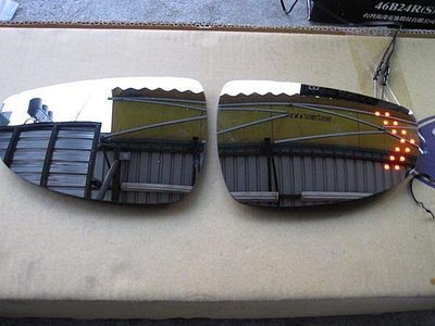 (柚子車舖) AUDI S6 S5 S4 S3 鉻鏡LED雙箭頭方向燈加電熱除霧後視鏡片(專用卡榫式)