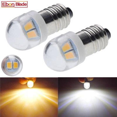 SUMEA 配對 E10 1447 LED 手電筒燈泡 3V 6V LED 燈泡更換手電筒手電筒燈 3 伏 6 伏螺旋燈有色