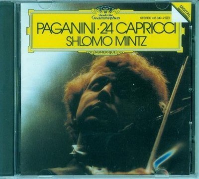 音樂居士新店#PAGANINI 24 Caprices 帕格尼尼：24首隨想曲 敏茨#CD專輯