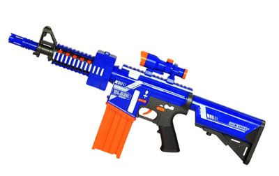 生存遊戲-澤聰7054[10連發電動軟彈狙擊槍-藍橘版]玩具槍,安全子彈,似NERF玩具槍
