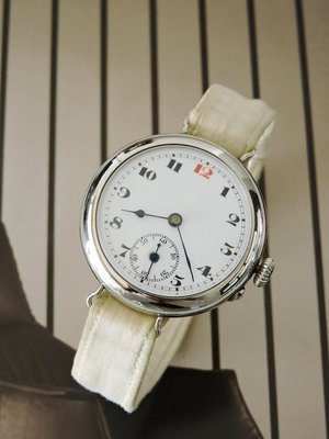 1914S  典藏 經典正琺瑯陶瓷面古董機械錶 女錶 男錶