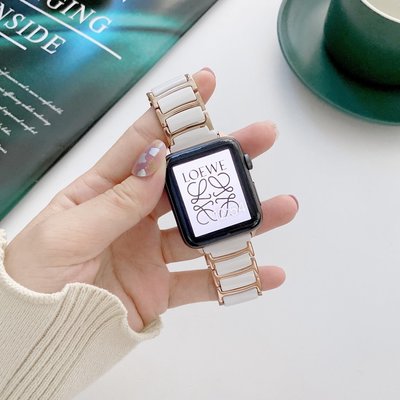 森尼3C-高檔陶瓷錶帶 於Apple Watch 錶帶 7代 6 5 4 SE 防水錶帶  蘋果錶帶 45mm 44mm 錶帶-品質保證