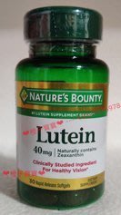美國進口 Nature's Bounty Lutein 自然之寶 40mg*30粒