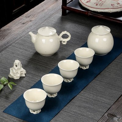 熱銷 湖石功夫茶具套裝家用泡茶簡約小套日式復古陶瓷整套茶壺茶杯送禮 可開發票