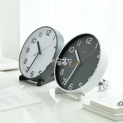 掛鐘 客廳小掛鐘座鐘兩用臺式鐘錶歐式創意臺鐘臥室擺鐘8英寸靜音時鐘shk促銷