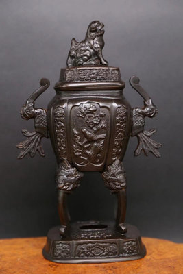 （二手）-日本回流古董銅香爐，日本香道具香爐，金工銅香爐。蠟型鑄銅制《 古玩 擺件 老物件【金善緣】