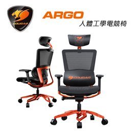 億嵐家具《瘋椅》COUGAR 美洲獅 ARGO 電腦椅 工學椅(黑/橘色)電腦椅 電競椅