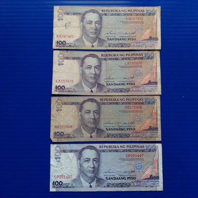 【大三元】亞洲紙鈔-  菲律賓   100披索-  紙鈔1張1標~~~可標4張