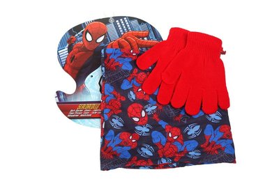 [現貨] 復仇者聯盟 蜘蛛人 SPIDER MAN 獨特 保暖套裝 舒適 柔軟手套 圍脖帽子 生日派對禮物 交換禮物