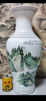 中華陶瓷花瓶，中華陶藝花瓶，臺灣花瓶，純手繪畫片，名家作品，