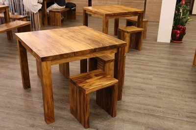 【原味手工家具】相思木桌椅〈風庭園砂鍋粥餐廳〉-台南 原木 家具