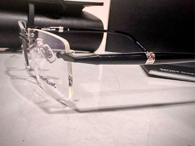［Project嚴選] 「Montblanc萬寶龍」 MB0344S 經典款鋼筆設計鏡腳/無邊時尚簡約鏡框/光學眼鏡