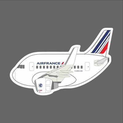法國航空 AIRFRANCE 空中巴士 A320 Q版 民航機 飛機造型 防水貼紙 筆電 行李箱 安全帽貼 尺寸90mm