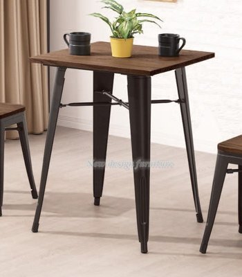 【N D Furniture】台南在地家具-工業風噴漆鐵腳實木桌面60cm餐桌/餐廳TH