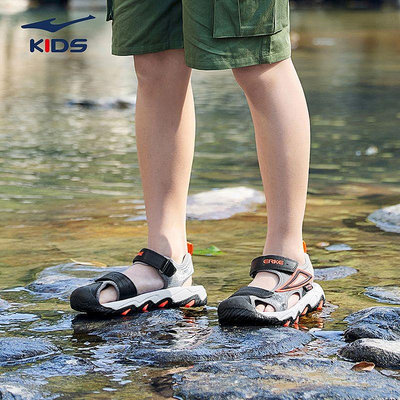 鴻星爾克童鞋涼鞋夏季新款潮流星空圖案透氣男童包頭涼鞋