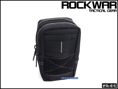 【野戰搖滾-生存遊戲】ROCKWAR 多功能小型通勤包、雜物包【黑色】勤務包背帶包手機腰包配件包工具包醫療包