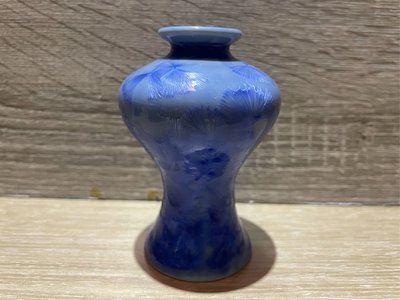 結晶釉小花瓶 藍色結晶釉花瓶 結晶釉小花瓶 早期結晶釉小花瓶擺件 藍色結晶釉花瓶 花瓶 （1只的價錢）