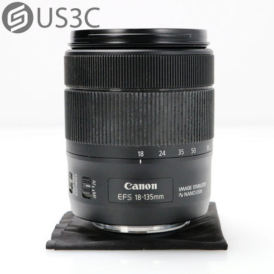 【US3C-桃園春日店】【一元起標】Canon EF-S 18-135mm F3.5-5.6 IS USM 標準變焦鏡頭 恒定光圈 二手鏡頭