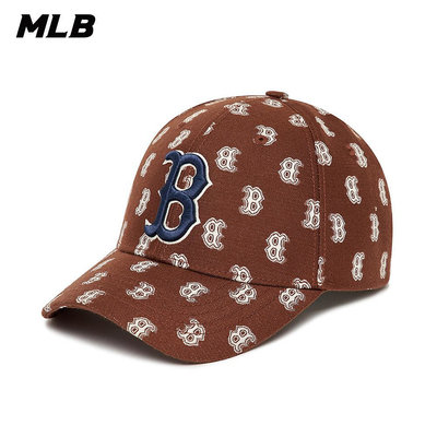 MLB 棒球帽 可調式硬頂 MONOGRAM 老花系列 波士頓紅襪隊 (3ACPFF02N-43BRD)