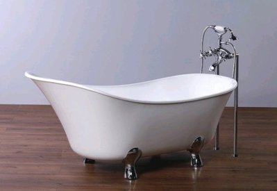 --villa時尚生活-- 140CM 薄型古典浴缸 最新美背後翹型 很穩