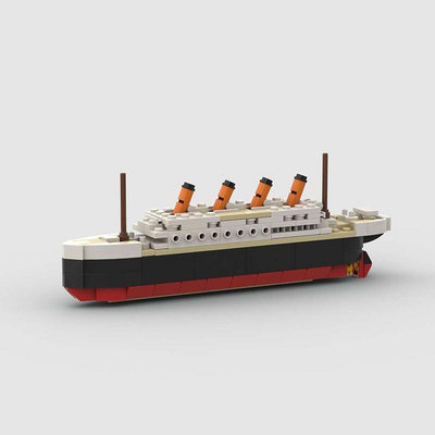 創意鐵達尼號遊輪船小模型兼容樂高積木小顆粒moc兒童玩具