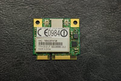 筆 電 內 接 MINI PCIE 無線網卡 BCM943225 HM T77H103.00 LF 11N 短卡