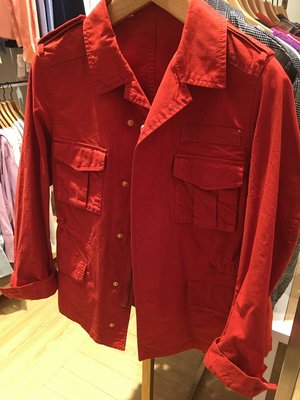 現貨在台 日本代購 日本連線 VIS 純棉 合身 酒紅色 暗紅色 紅色 長袖 素色 外套 有腰身 日本 帶回 氣質款