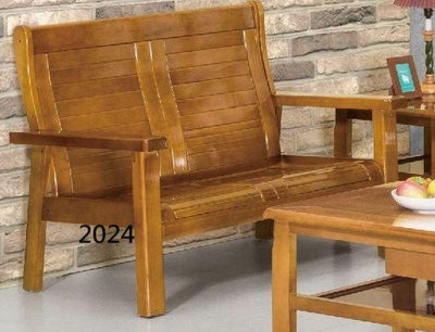 最信用的網拍~高上{全新}烏心石603木椅組雙人椅(552*09)2人木製沙發椅/休閒木椅~2024