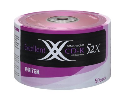 Ritek 錸德 X版 52X CD-R 燒錄片 空白片極限版 100片裝