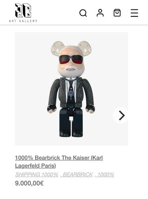 Karl Lagerfeld  1000% Bearbrick The Kaiser Paris 全球限量版