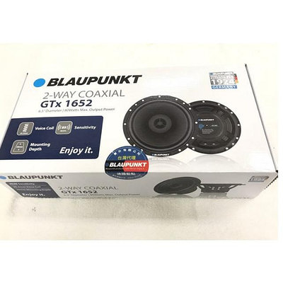 德國藍點 BLAUPUNKT GTX 1652 6.5吋 同軸高音喇叭音響