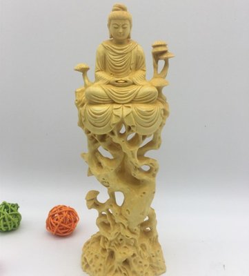 黃楊木坐籐如來 釋迦牟尼佛 佛像木雕擺件