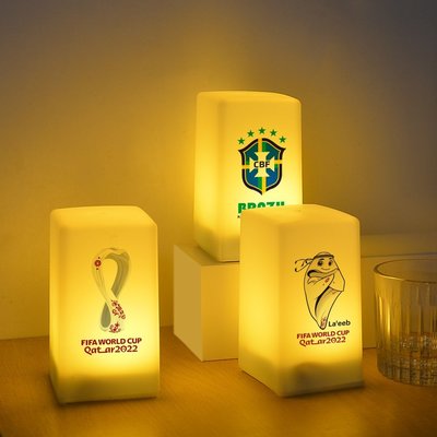 特價現貨 2022卡塔爾世界杯吉祥物阿根廷足球周邊夜燈臺燈裝飾擺件紀念品~特價