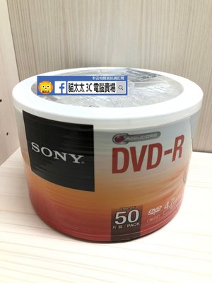 貓太太【3C電腦賣場】SONY 16X DVD-R 光碟片(50片)