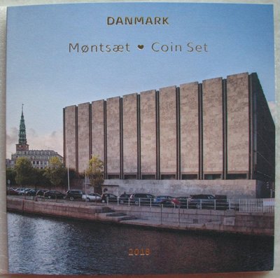 丹麥2018年MS普制銅鎳套幣含新版女王頭像20克朗原廠包裝 免運