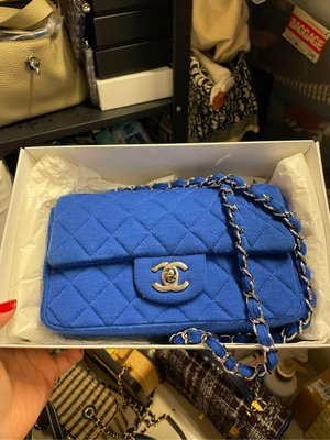 Chanel Mini CF 20cm 藍色布面