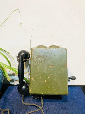 民國至二戰時期！國產老古董電話機！中天牌 手搖木殼壁掛式墻機