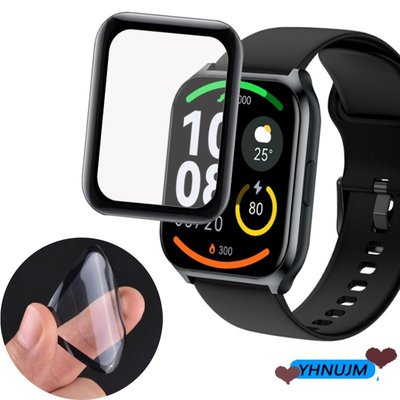適用於 HAYLOU Smart Watch 2 Pro 貼膜全覆蓋的 3d 弧形邊緣手錶屏幕貼膜