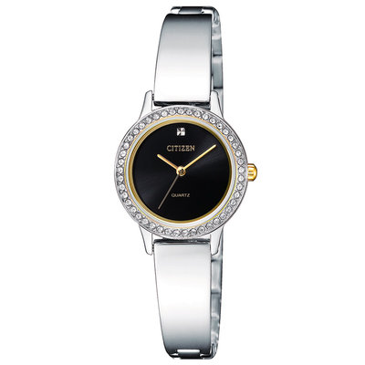【金台鐘錶】CITIZEN星辰 時尚女錶 錶徑23mm (手環水晶鑽錶) 生活防水30米 EJ6134-50E