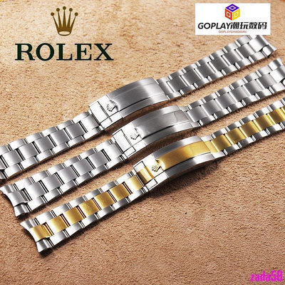 新品 勞力士錶帶鋼帶代用ROLEX男日誌型系列白色116333-OPLAY潮玩數碼