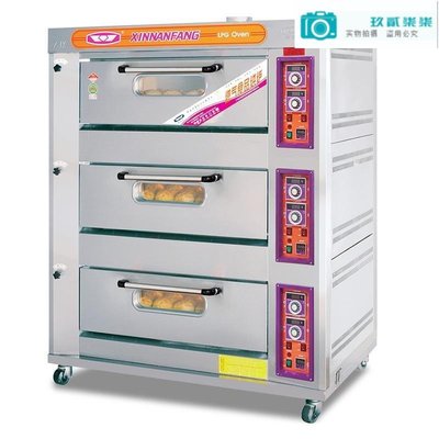 新南方 商用烤箱 燃氣大烤爐三層六盤面包蛋糕烘焙披薩爐YXY-60A-玖貳柒柒