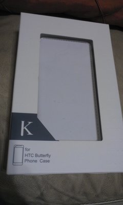 Khieng HTC Butterfly 蝴蝶機 一代 X920d 方國強 設計款 側掀皮套 白色 原版