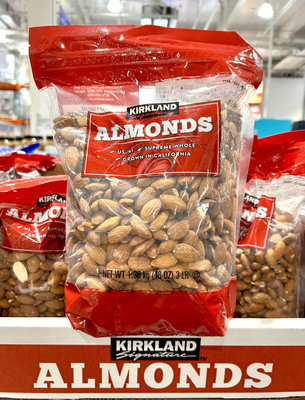 Costco好市多 Kirkland Signature 科克蘭 生杏仁 1.36公斤 whole almonds
