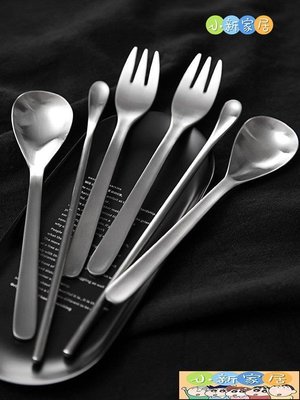 [小新家居]304不銹鋼勺子叉子西餐叉勺 家用餐具長柄湯匙調羹小湯勺