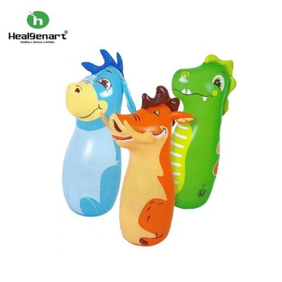 【TreeWalker 露遊】動物造型不倒翁充氣沙袋 3D立體造型恐龍 山豬 驢子不倒翁