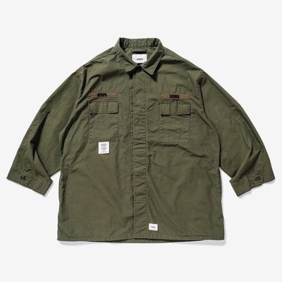 Wtaps design guardian jacket cotton ripstop 軍綠 長版外套