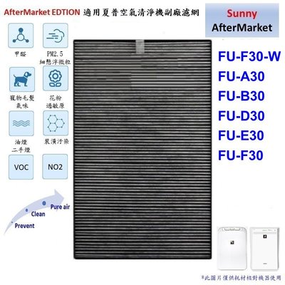 適用 SHARP FU-D30T-W FU-A30 FU-B30 FU-D30 FU-E30 FU-F30 濾網