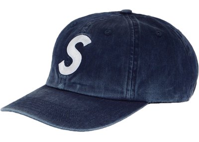 全新現貨 Supreme Pigment Print S Logo 6-Panel 6-Panel (FW22) 藍色 水洗 老帽 帽子